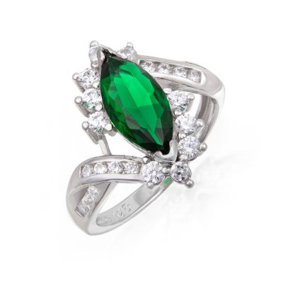 Δαχτυλίδι με πράσινο ζιργκόν